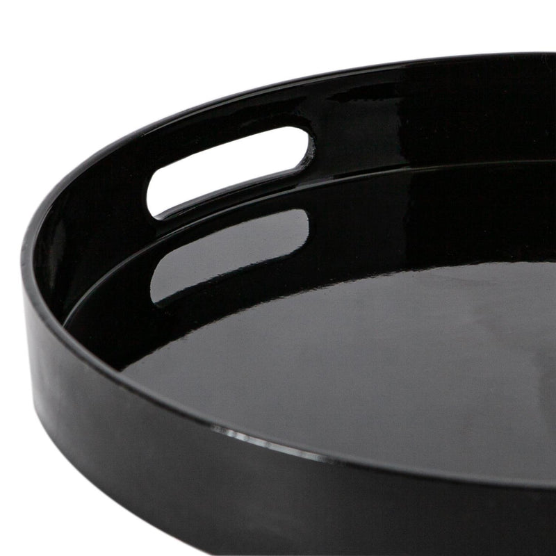 Argon Tableware Round Serving Tray - Centre Piece - 33cm - Black