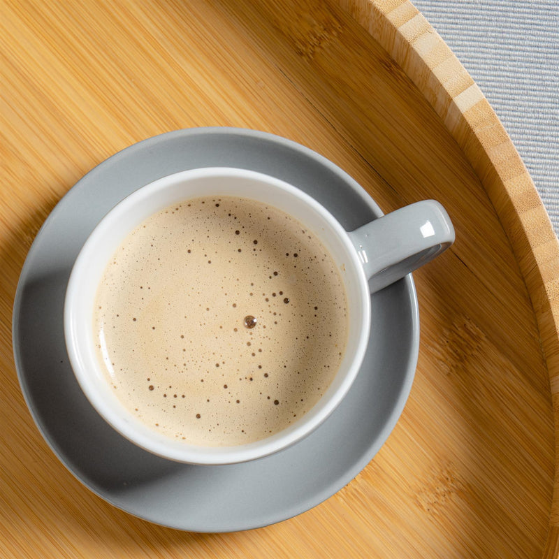 Argon Tableware Coloured Cappuccino Cup - Grey - 250ml Overhead