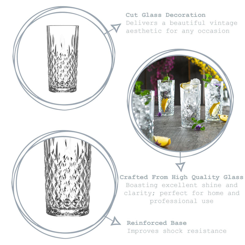 Argon Tableware Prysm Highball Glass - 356ml - Clear
