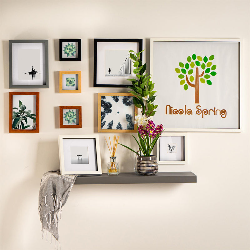 Nicola Spring Picture Mount for 10 x 10" Frame | Photo Size 8 x 8" - White