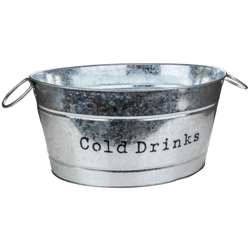 Harbour Housewares Vintage Style Metal Party Ice / Drinks Bucket - Steel - 64cm