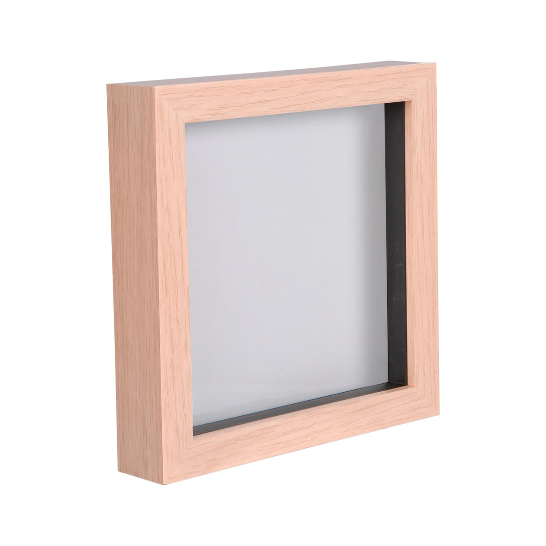 Nicola Spring 6" x 6" 3D Box Photo Frame - Light Brown