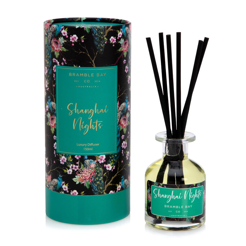 150ml Shanghai Nights Botanical Scented Reed Diffuser - By Bramble Bay