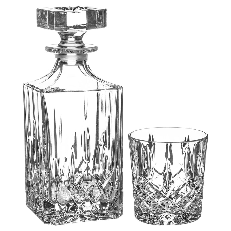 RCR Crystal 5 Piece Orchestra Whisky Decanter & Glasses Set