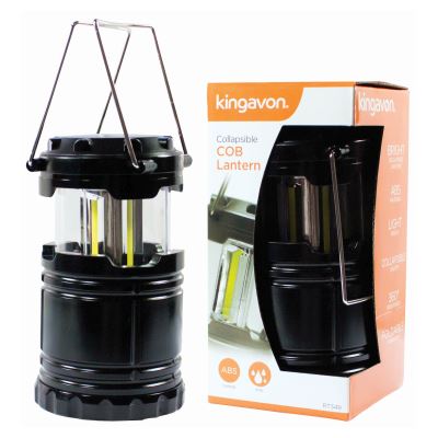 Black COB Collapsible Aluminium Camping Lantern