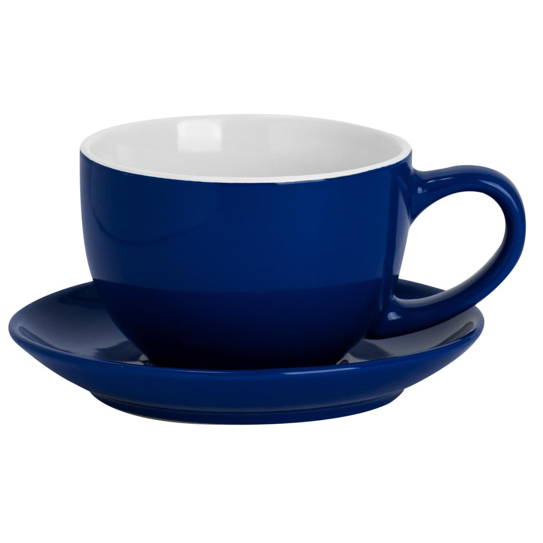 Coloured Cappuccino Saucer - 14cm - Navy