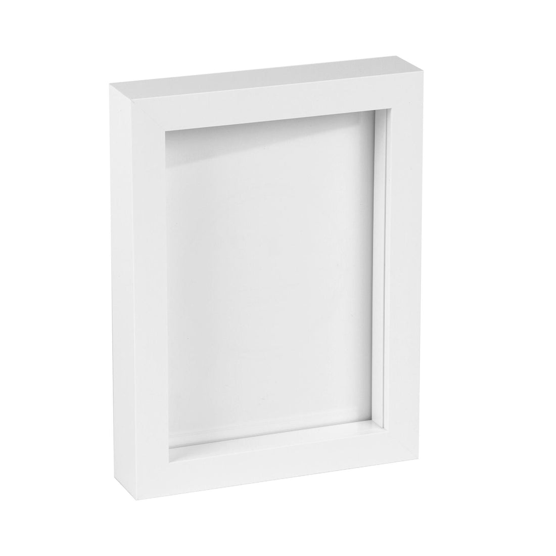 5" x 7" 3D Box Photo Frame - White - by Nicola Spring