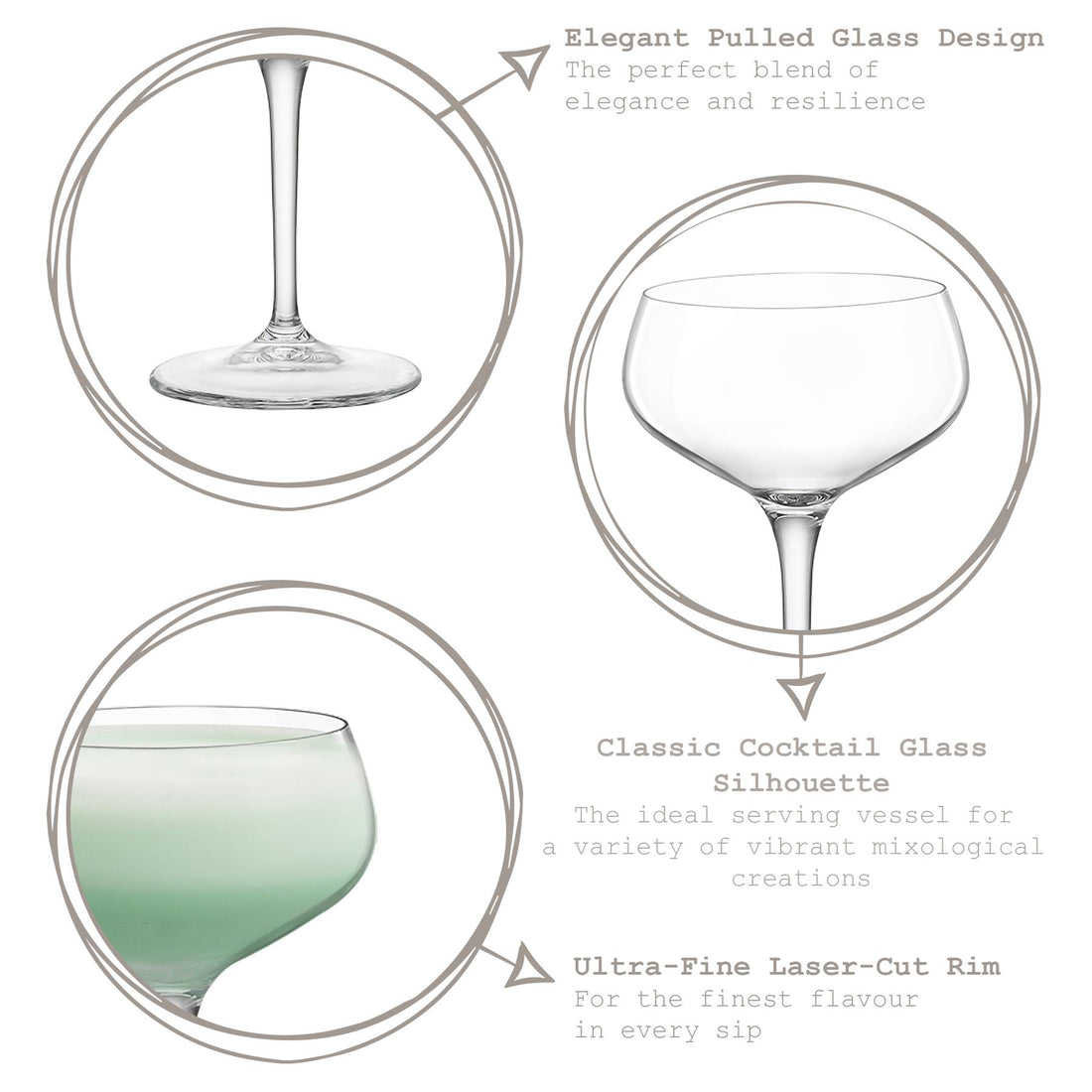 Bartender Novecento Cocktail Glass - 250ml