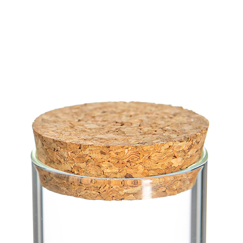 Argon Tableware Glass Storage Jar with Cork Lid - 110ml
