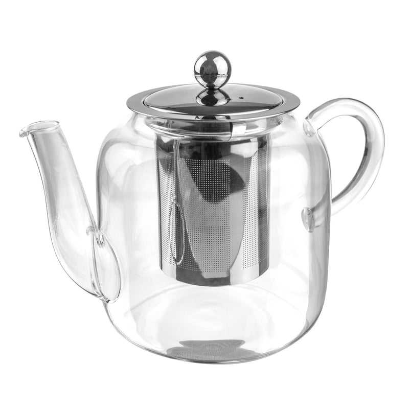 Argon Tableware Clear Glass Infuser Teapot - 800ml