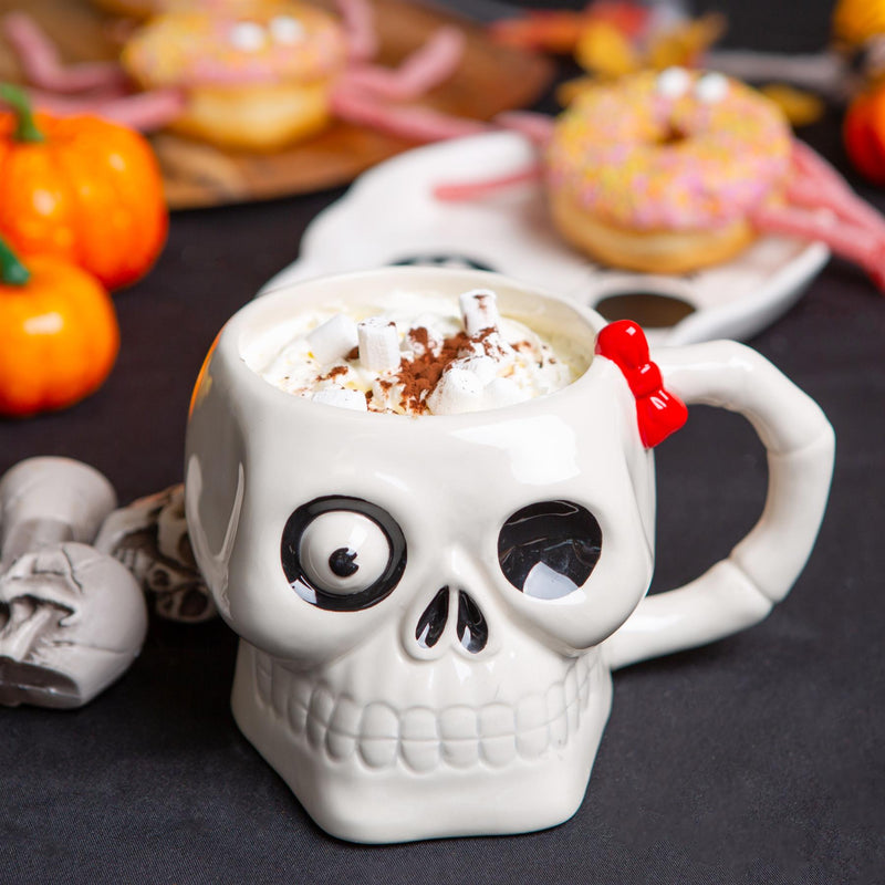 750ml Halloween Skull Stoneware Mug - By Fax Potato