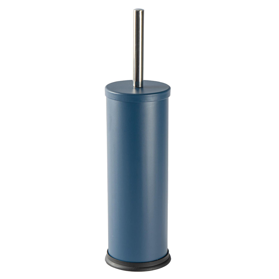 Harbour Housewares Steel Bathroom Toilet Brush &amp; Holder - Blue Matt