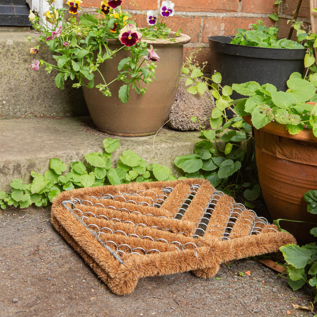 35cm x 30cm Natural Coir Scraper Door Mat