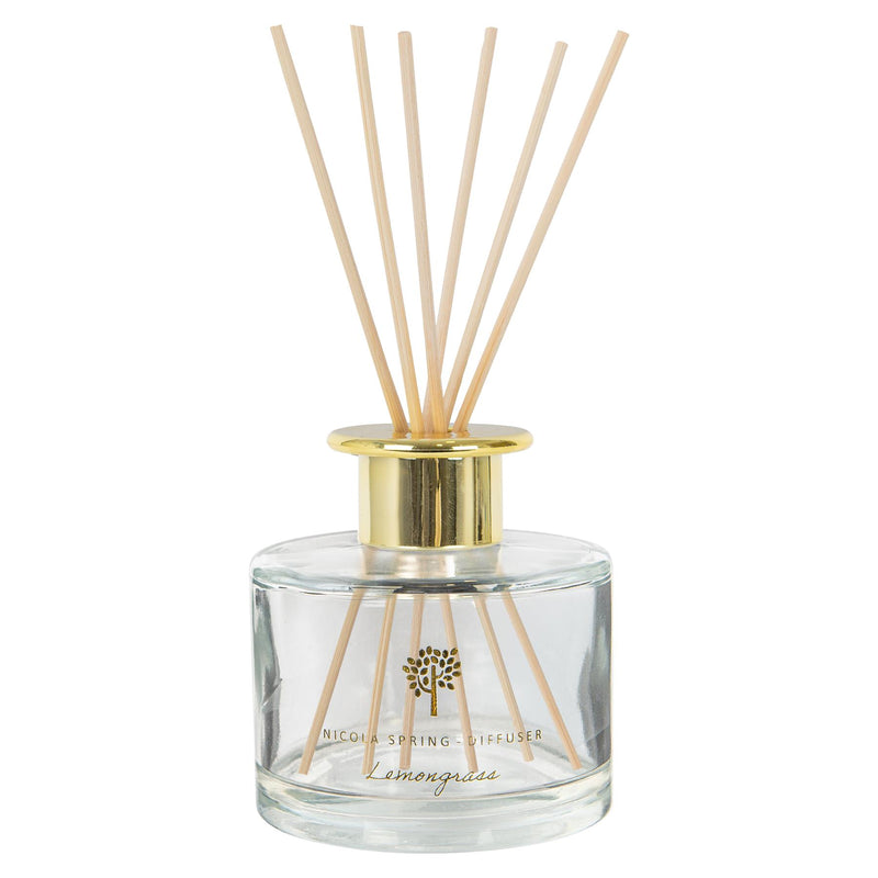 Lemongrass 200ml Glass Reed Diffuser - By Nicola Spring