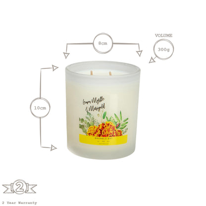 300g Lemon Myrtle &amp; Marigold Bath &amp; Body Soy Wax Scented Candle