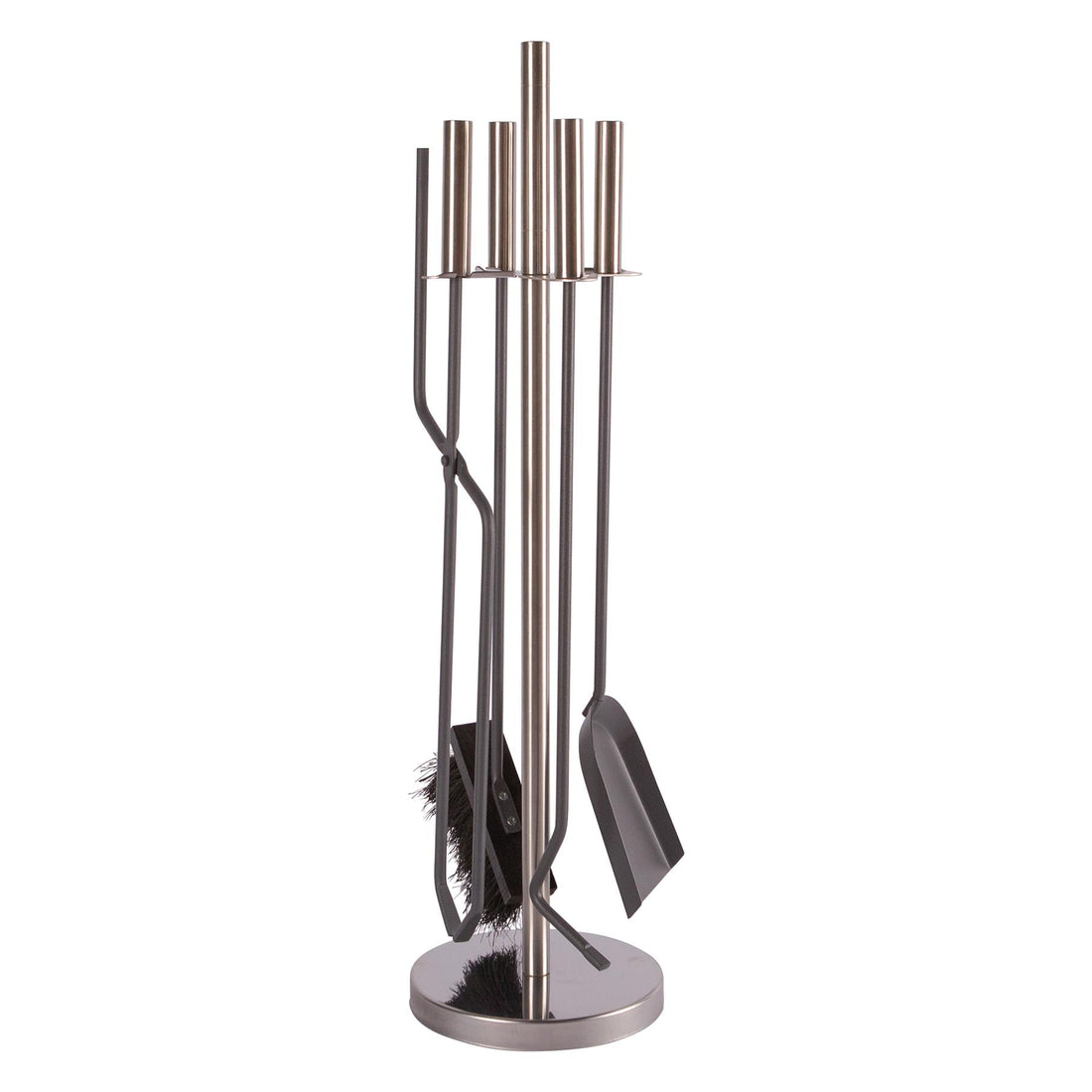 5pc Silver Petworth Fireside Companion Set - By Hammer & Tongs