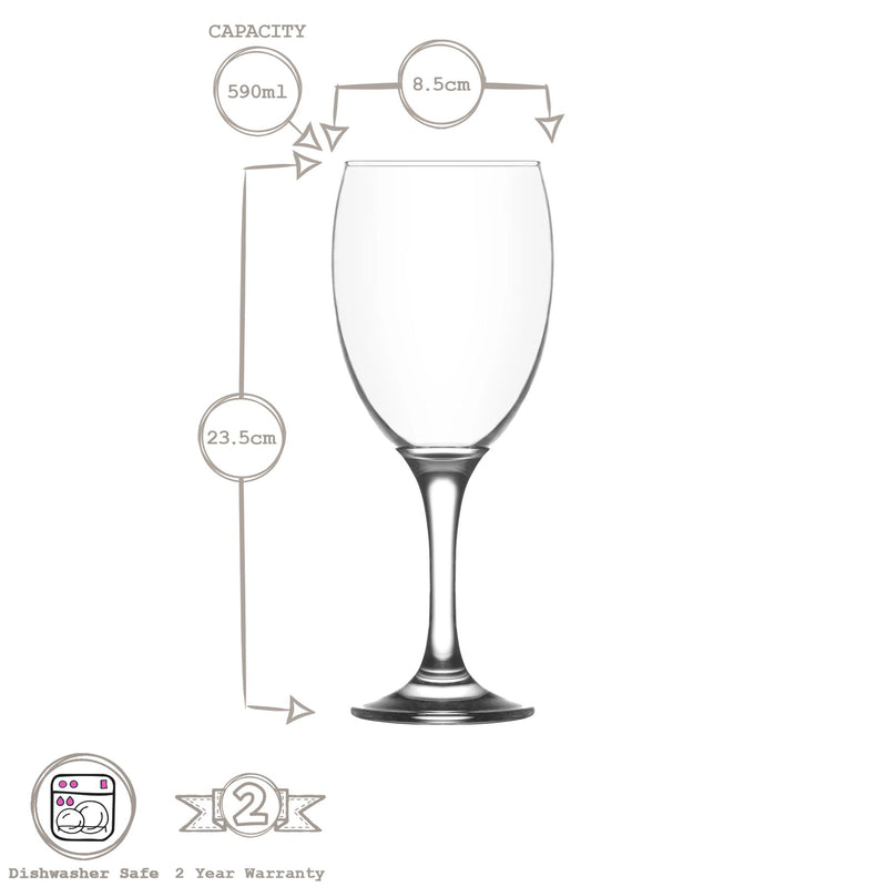 590ml Empire Red Wine Glass - By LAV