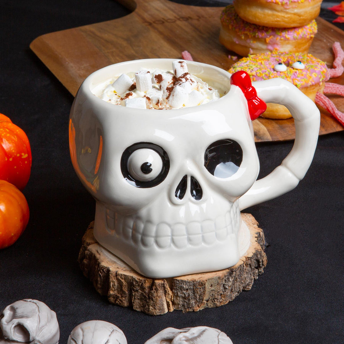 750ml Halloween Skull Stoneware Mug