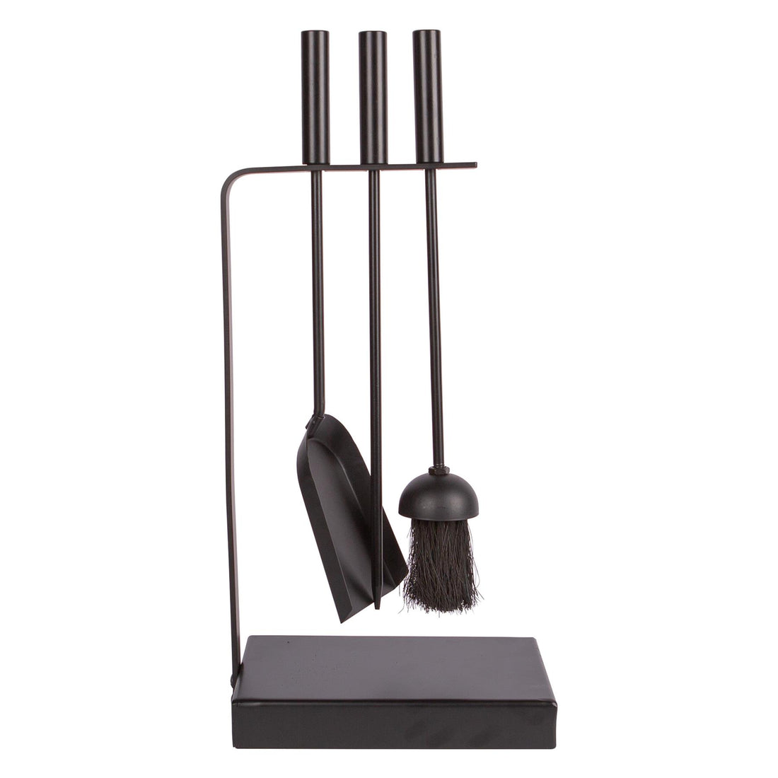 4pc Black Goodwood Fireside Companion Set - By Hammer &amp; Tongs