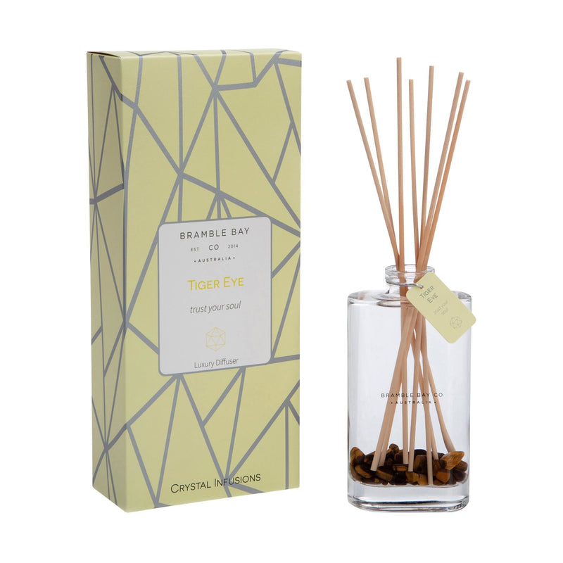150ml Tiger Eye Crystal Infusions Scented Reed Diffuser - By Bramble Bay