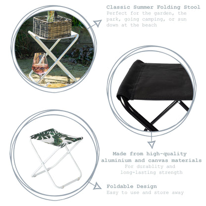Harbour Housewares Classic Folding Stool - Black