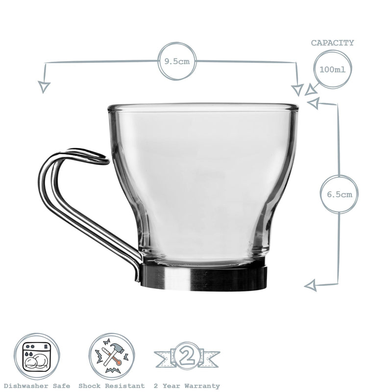 Bormioli Rocco Oslo Glass Espresso Cup - Clear - 100ml