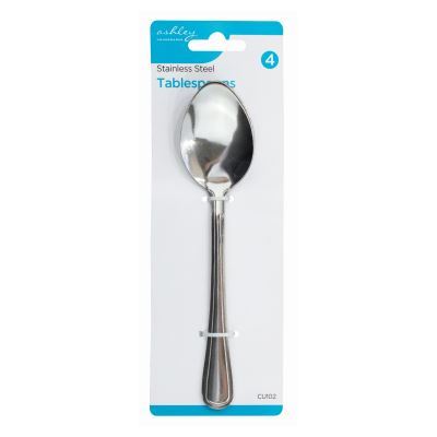 Stainless Steel Dessert Spoons - Pack of 4 - By Ashley