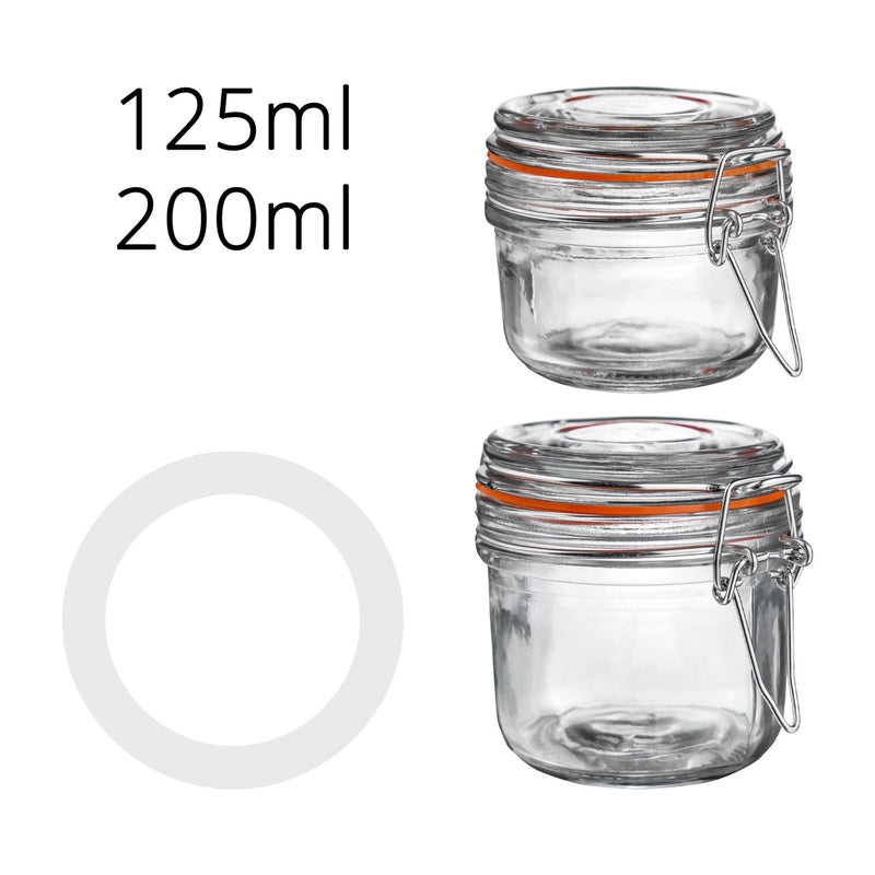 Argon Tableware Airtight Food Seals Glass Jars
