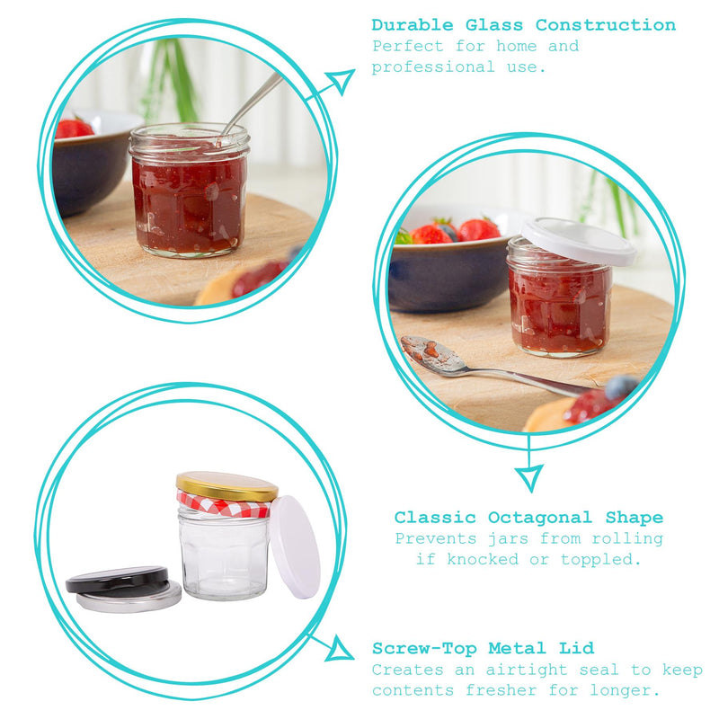 150ml Glass Jam Jar with Lid - By Argon Tableware