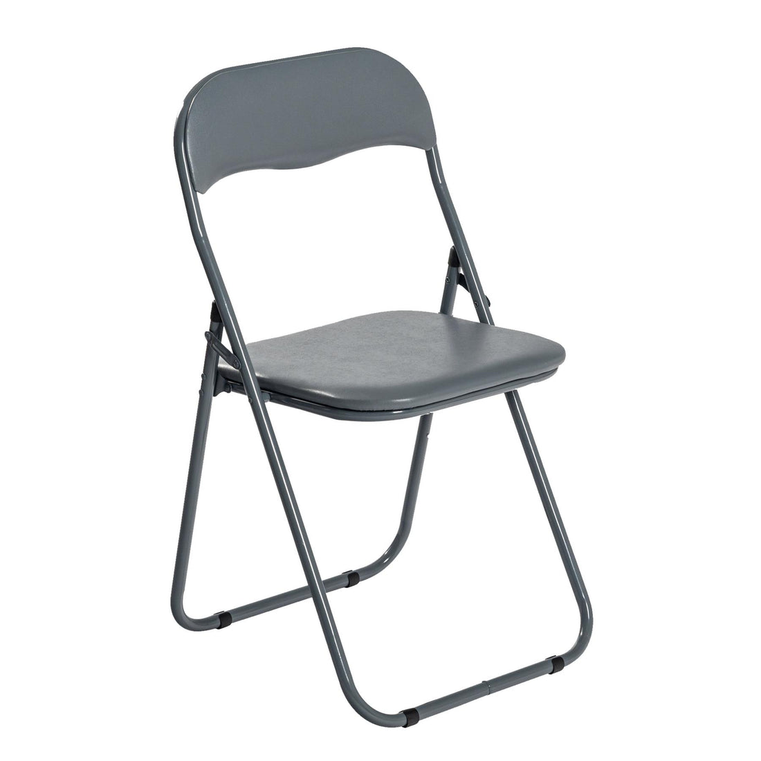 Harbour Housewares Padded Folding Desk Chair - Grey