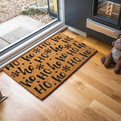 Nicola Spring Christmas Door Mat - 60 x 40cm - Ho Ho Ho Interior Doorstep