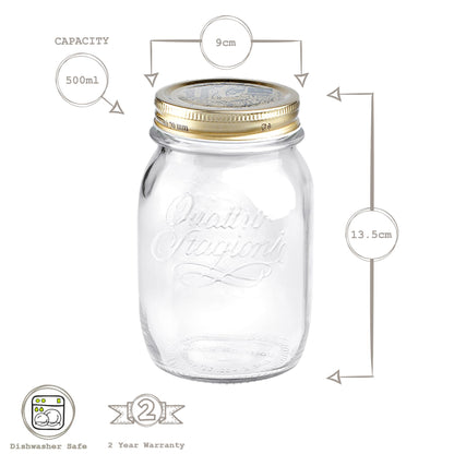 Quattro Stagioni Glass Storage Jar - 500ml