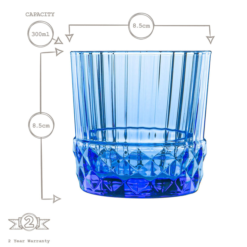 Bormioli Rocco America '20s Water Glass - 300ml - Sapphire Blue