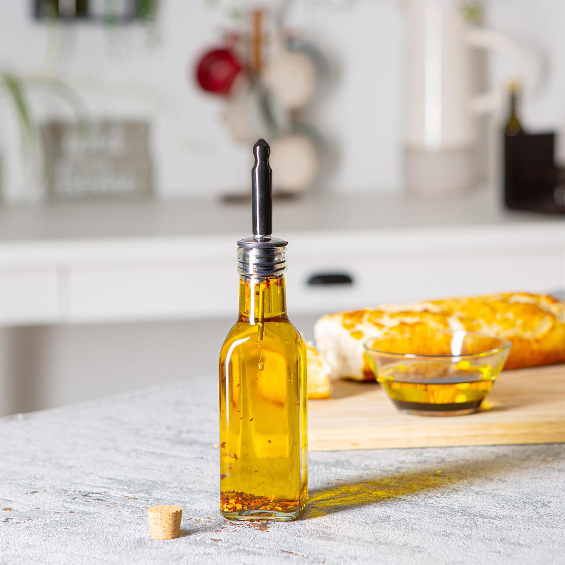 Olive Oil Pourer Bottle with Cork Lid - 170ml