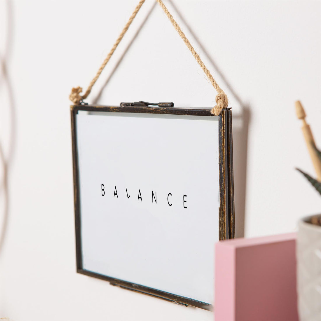 7" x 5" Black Hanging Metal Photo Frame - by Nicola Spring