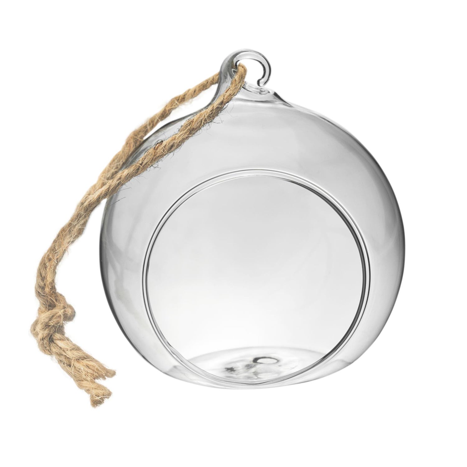 Nicola Spring Indoor Plant Terrarium With Vintage Hanging Rope - 10cm