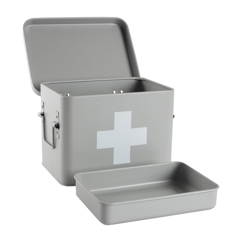 Harbour Housewares Vintage First Aid Storage Canister - Grey
