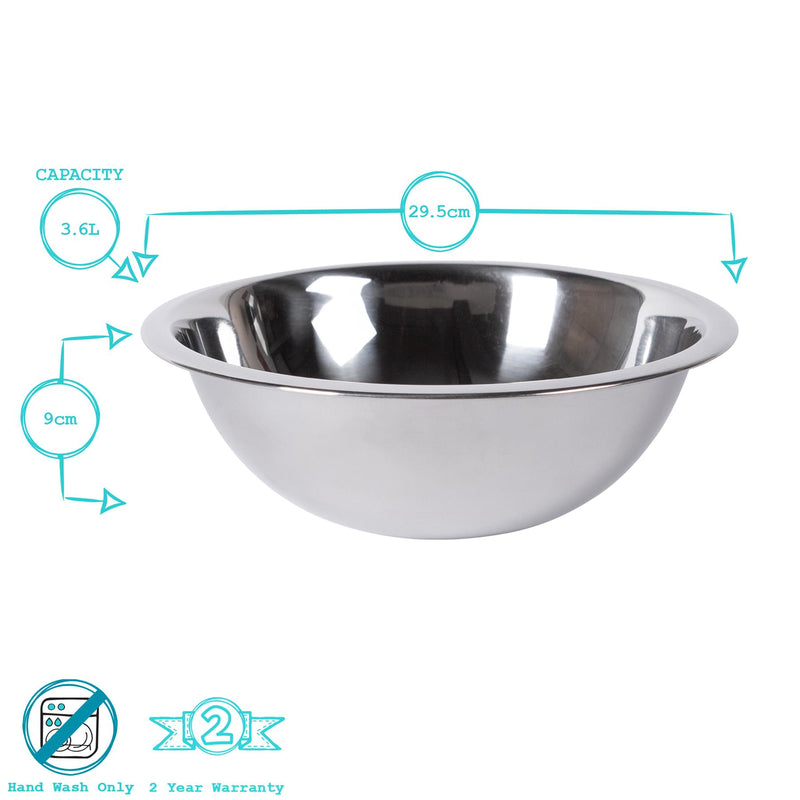 3.6L Stainless Steel Mixing Bowl - By Argon Tableware