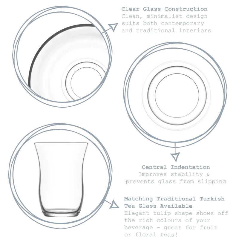 10cm Klasik Glass Teacup Saucer - By LAV