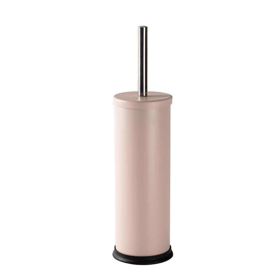 Harbour Housewares Steel Bathroom Toilet Brush &amp; Holder - Pink Matt