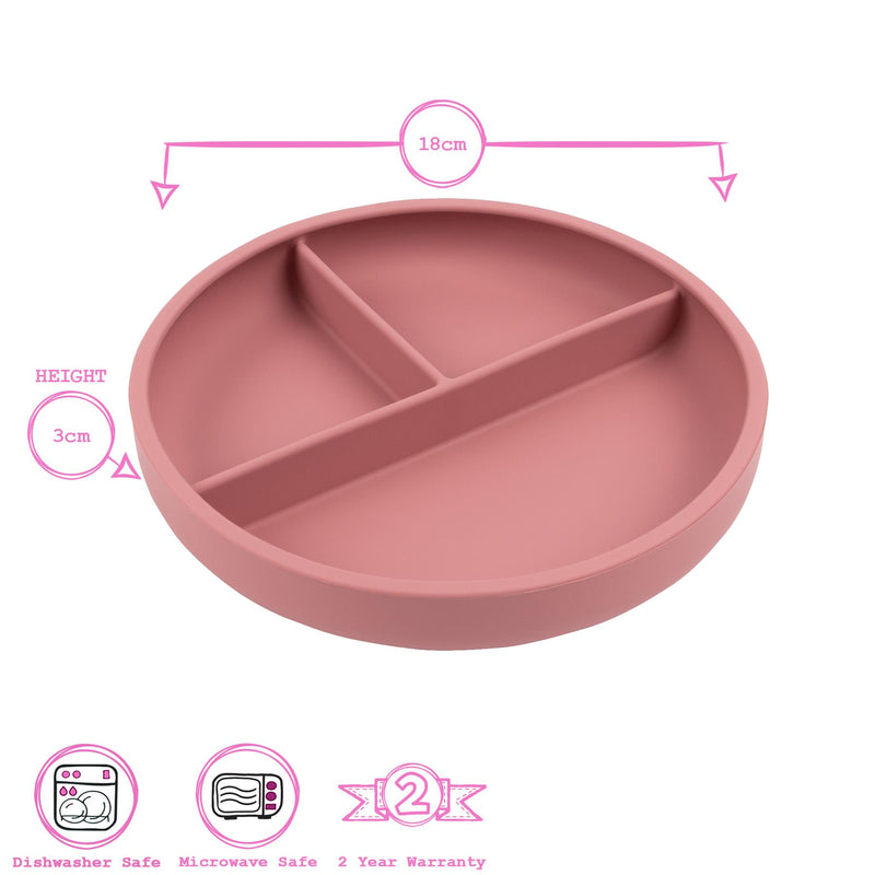 Baby Divided Silicone Suction Plate - By Tiny Dining