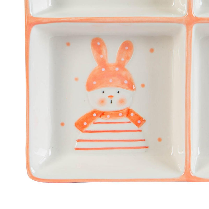 Nicola Spring Easter Bunny Snack Plate - 20cm - White