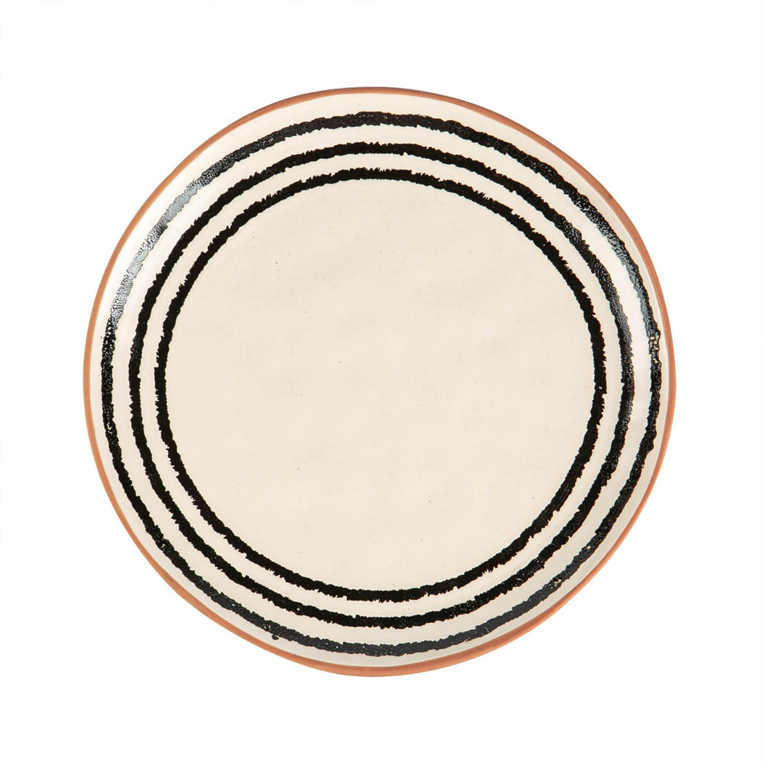 Ceramic Stripe Rim Side Plate - 20.5cm - Monochrome