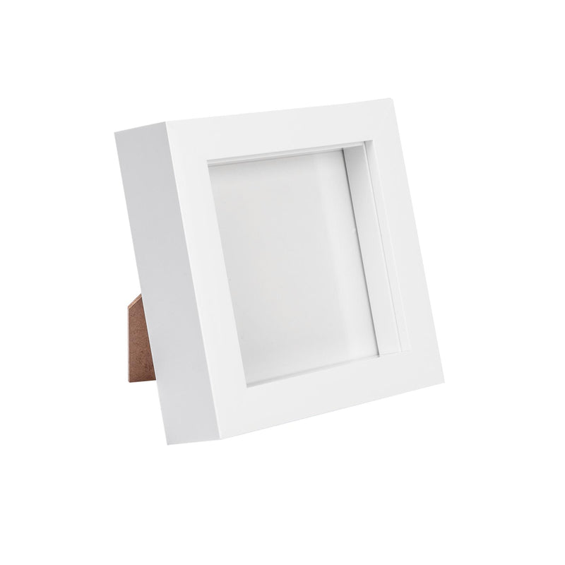 4" x 4" 3D Box Photo Frame - White - by Nicola Spring