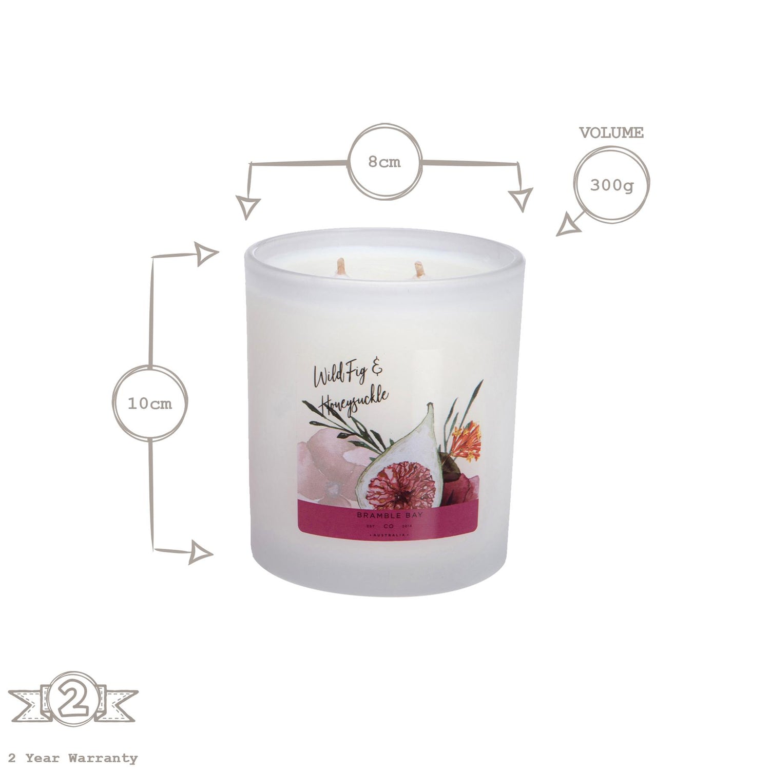 300g Wild Fig &amp; Honeysuckle Bath &amp; Body Soy Wax Scented Candle