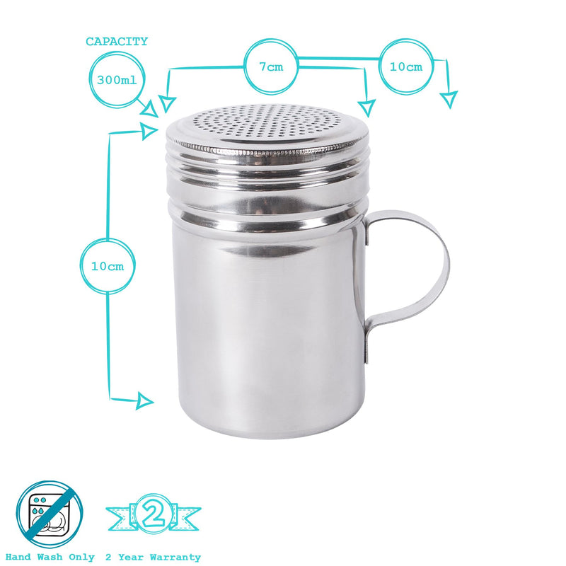 300ml Stainless Steel Flour Shaker - By Argon Tableware