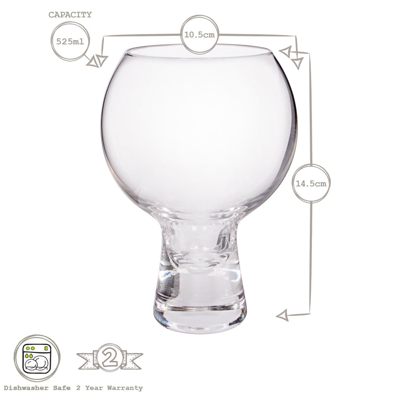 525ml Short Stem Gin Glass - By Rink Drink