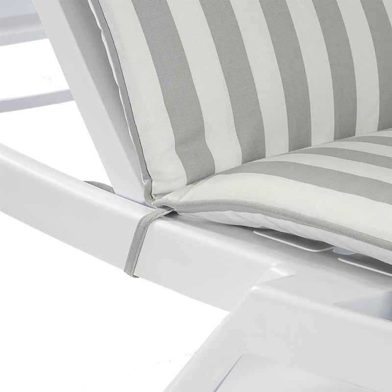Harbour Housewares Master Sun Lounger Cushions - Grey Stripe