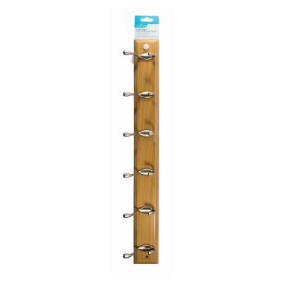 Pine 6 Hook Deluxe Wooden Wall-Mounted Coat Rack - By Ashley