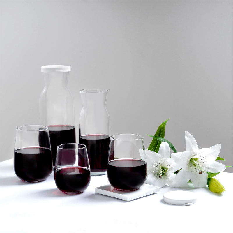 Argon Tableware 6pc Corto Stemless Wine Glasses Set 360ml Dining Table Glassware Collection